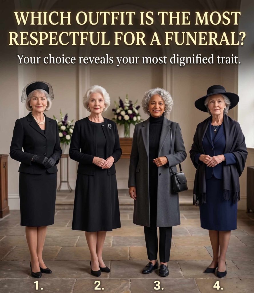 What Your Funeral Outfit Choice Reveals About Your Dignified Trait
